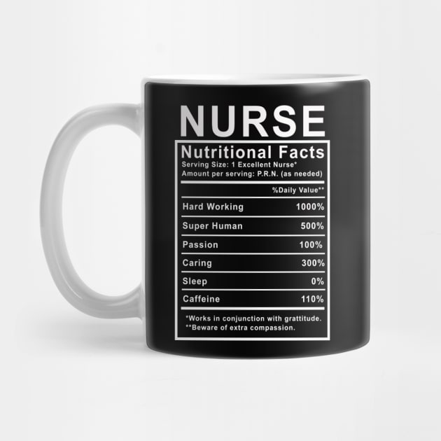 Funny Nurse Nutritional Facts | Clinicals | Care Plans by MerchMadness